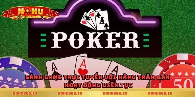 Sảnh game trực tuyến với hàng trăm bàn hoạt động liên tục